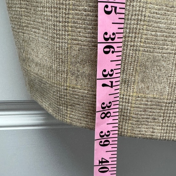 AKRIS PUNTO Tan Sleeveless Check Wool Midi Dress Size Medium - Picture 11 of 16